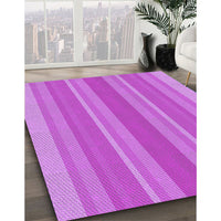 Patterned Fuchsia Magenta Purple Rug, pat2698pur