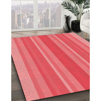 Patterned Red Rug, pat2698rd