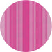 Sideview of Patterned Deep Pink Novelty Rug, pat2698