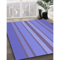 Patterned Purple Mimosa Purple Rug, pat2699blu