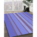 Patterned Purple Mimosa Purple Rug in Family Room, pat2699blu