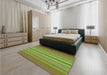 Patterned Pistachio Green Rug in a Bedroom, pat2699grn