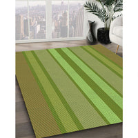 Patterned Pistachio Green Rug, pat2699grn