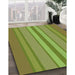 Patterned Pistachio Green Rug in Family Room, pat2699grn