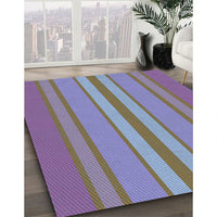 Patterned Columbia Blue Rug, pat2699lblu