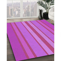 Patterned Fuchsia Magenta Purple Rug, pat2699pur