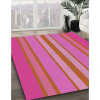 Patterned Deep Pink Novelty Rug, pat2699