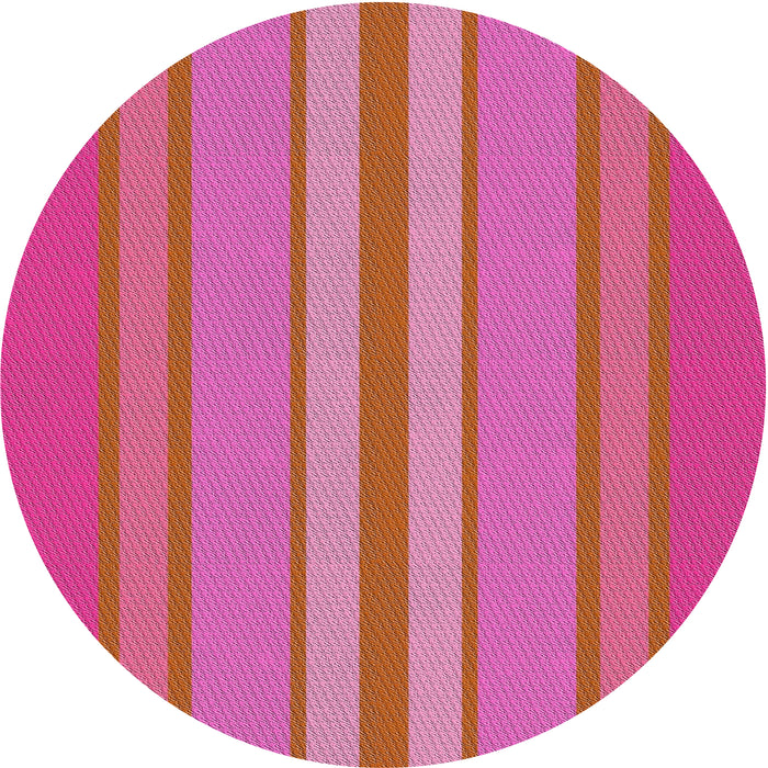 Sideview of Patterned Deep Pink Novelty Rug, pat2699