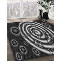 Patterned Mid Gray Novelty Rug, pat269