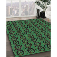 Patterned Mid Gray Novelty Rug, pat26