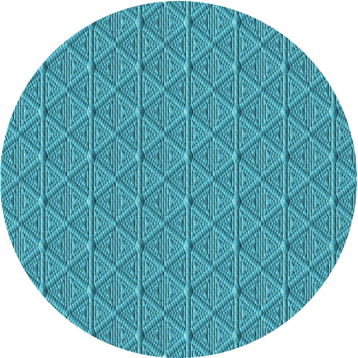 Square Patterned Dark Cyan Green Rug, pat27lblu