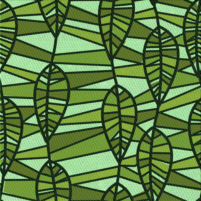 Round Patterned Green Rug, pat270grn