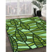 Machine Washable Transitional Green Rug in a Family Room, wshpat270grn