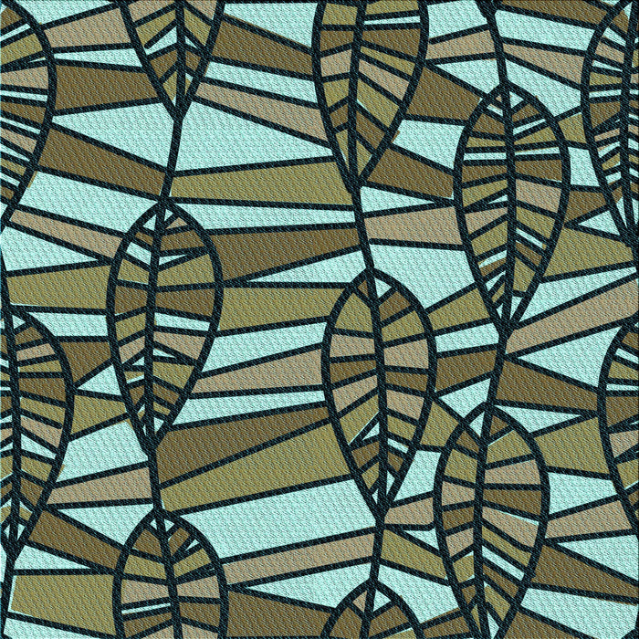 Round Patterned Gunmetal Green Rug, pat270lblu