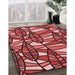 Machine Washable Transitional Pastel Red Pink Rug in a Family Room, wshpat270rd