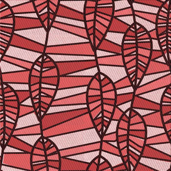 Round Patterned Pastel Red Pink Rug, pat270rd