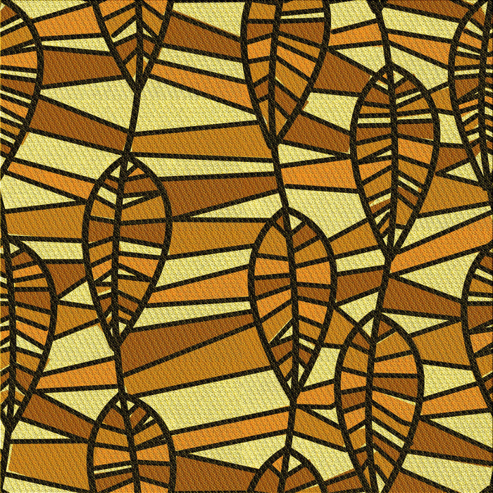 Round Patterned Yellow Rug, pat270yw