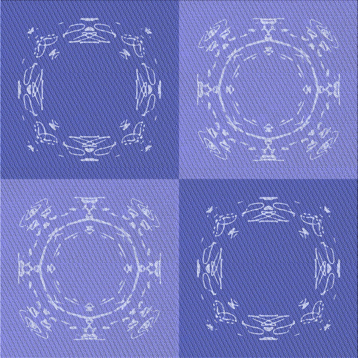 Round Machine Washable Transitional Sky Blue Rug, wshpat2700blu