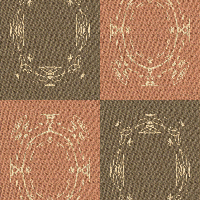 Machine Washable Transitional Sienna Brown Rug, wshpat2700brn