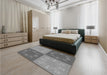 Patterned Ash Gray Rug in a Bedroom, pat2700gry