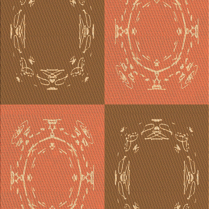 Patterned Mahogany Brown Rug, pat2700org