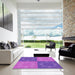 Machine Washable Transitional Purple Rug in a Kitchen, wshpat2700pur