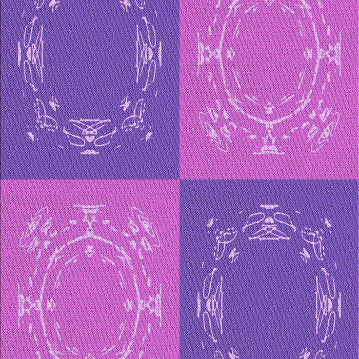 Machine Washable Transitional Purple Rug, wshpat2700pur