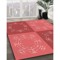 Patterned Red Rug, pat2700rd