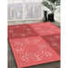 Patterned Red Rug in Family Room, pat2700rd