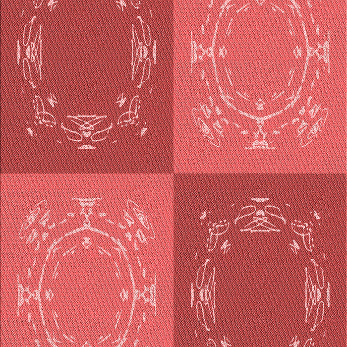 Patterned Red Rug, pat2700rd