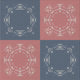 Square Patterned Dark Gray Novelty Rug, pat2700