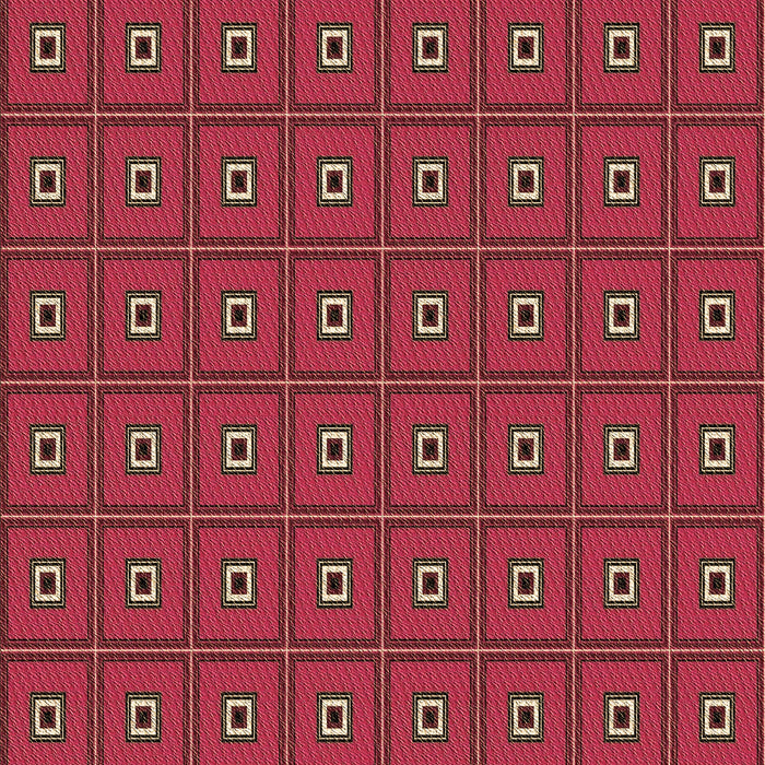 Patterned Crimson Red Rug, pat2701brn