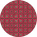 Square Patterned Crimson Red Rug, pat2701brn