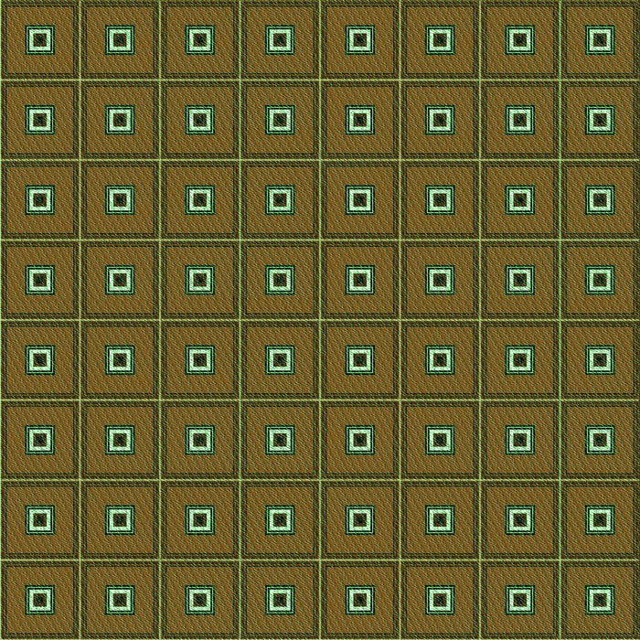 Round Patterned Dark Yellow Green Rug, pat2701grn