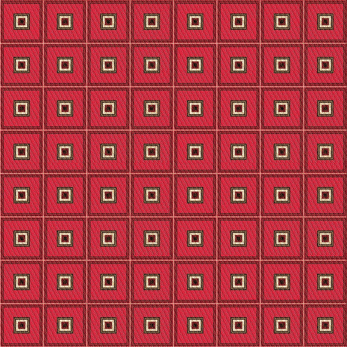 Round Patterned Red Rug, pat2701org