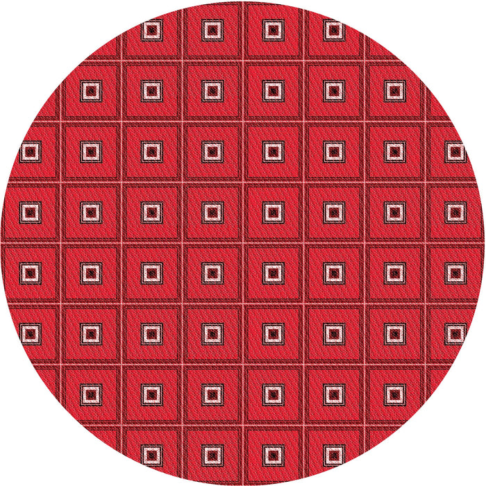 Square Machine Washable Transitional Red Rug in a Living Room, wshpat2701rd