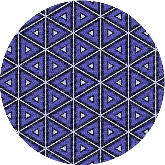 Square Patterned Medium Slate Blue Rug, pat2702blu