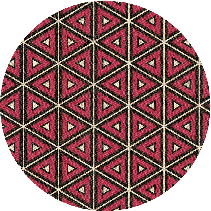 Square Patterned Sienna Brown Rug, pat2702brn