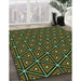 Machine Washable Transitional Olive Green Rug in a Family Room, wshpat2702grn