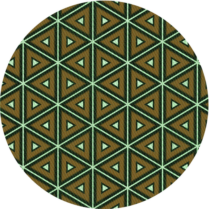 Square Patterned Olive Green Rug, pat2702grn