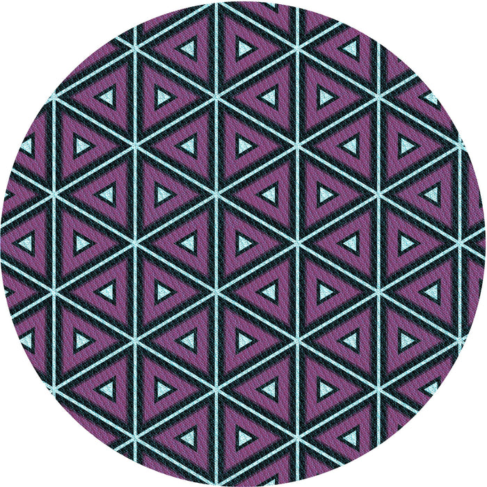 Square Patterned Purple Rug, pat2702lblu