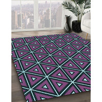 Patterned Purple Rug, pat2702lblu