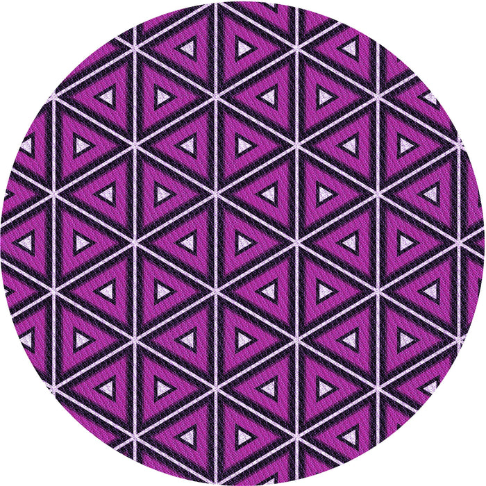 Square Patterned Dark Magenta Purple Rug, pat2702pur