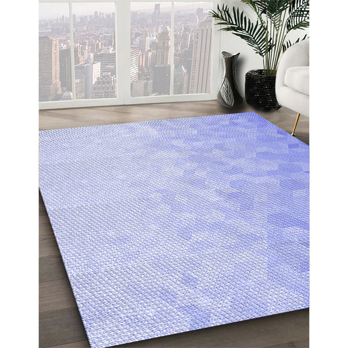 Machine Washable Transitional Sky Blue Rug in a Family Room, wshpat2703blu