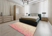 Patterned Orange Rug in a Bedroom, pat2703brn