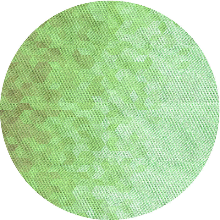 Square Patterned Green Rug, pat2703grn