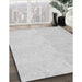 Machine Washable Transitional Cloud Gray Rug in a Family Room, wshpat2703gry