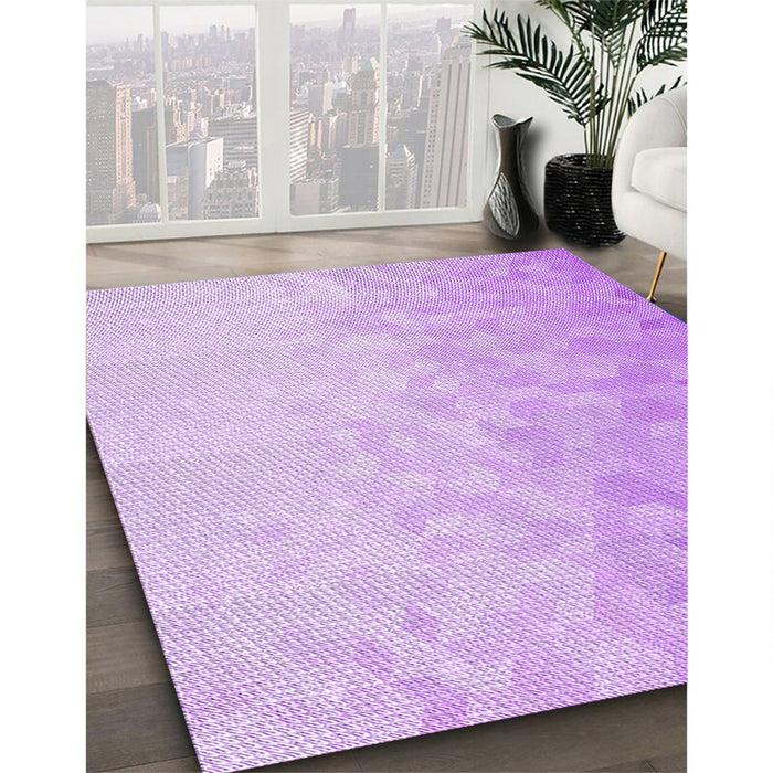 Patterned Purple Rug in Family Room, pat2703pur