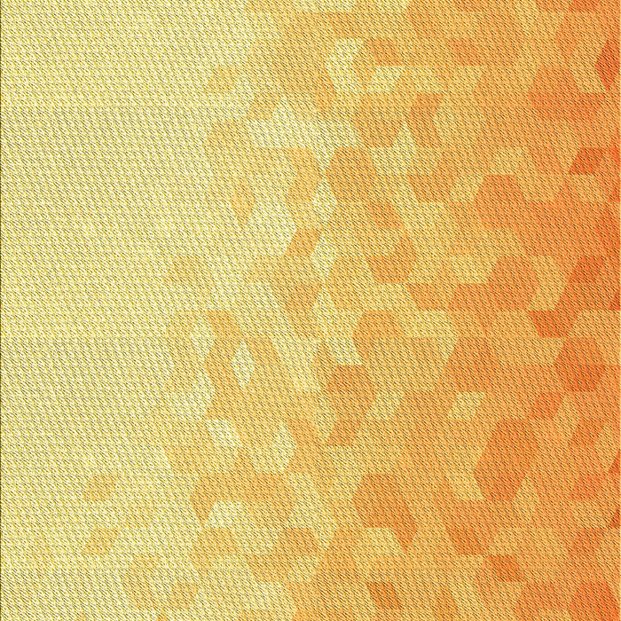 Patterned Chrome Gold Yellow Rug, pat2703yw