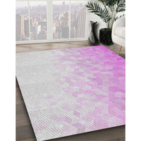 Patterned Orchid Purple Modern Rug, pat2703